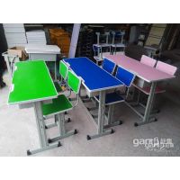 课桌椅天津众信嘉华办公家具*** 双人课桌椅 简约单人课桌
