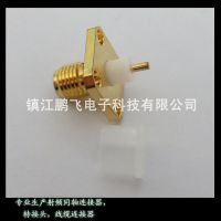 销售铜质镀金SMA-KFD射频连接器，母头四洞接线端子sma的接头
