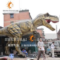 上海升美侏罗纪仿真恐龙模型玻璃钢雕塑 商场户外展览美陈摆件