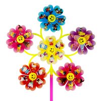 兒童笑臉傳統(tǒng)大風(fēng)車玩具 ***卡通圖案風(fēng)車玩具 風(fēng)車批發(fā)