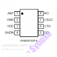 433MHz ASKоƬSYN531R SYNOXOƷ ԭSֱNrbزTLED