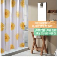 依兰儿涤纶印花浴帘 加厚防水浴帘 韩式淋浴帘 浴室隔断帘定做