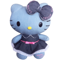 长亿新品hello kitty毛绒玩具公仔牛仔凯蒂猫抓机公仔