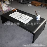 中式铁艺金属茶几长条桌长方形画桌创意客厅茶桌咖啡桌酒吧桌子