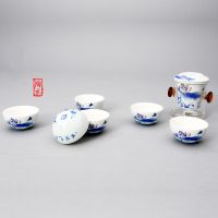 陶礼正品 蝶恋花 便携式旅行包车载青花陶瓷器 茶具套装 厂家批发直销价