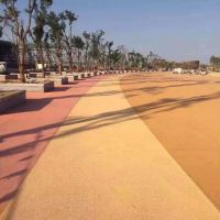 彩色透水地坪-工程承包-现场施工