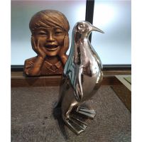 高档酒店不锈钢企鹅雕塑制作厂家