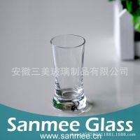 蚌埠工厂供应玻璃烈酒杯 厚底白酒促销杯 家用烈酒杯 创意 健康