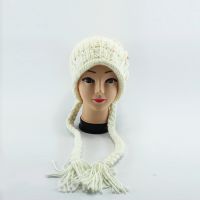 帽子女士秋冬季保暖手工编织帽护耳毛线帽韩版时尚针织帽毛线帽