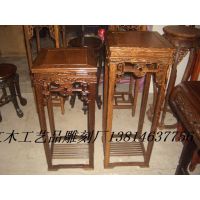红木花架 黑鸡翅木花架 红木花几小方台花瓶架子花盆底座