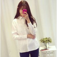 春裝韓版百搭何以笙簫默同款襯衫中長款棉襯衣 A6839