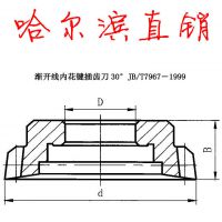 哈一工 Ф125 m10 碗型 渐开线内花键插齿刀 齿数13 30°压力角