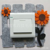 廠家批發(fā)卡通毛氈鏤空開(kāi)關(guān)貼 免粘開(kāi)關(guān)套 創(chuàng)意插座墻貼