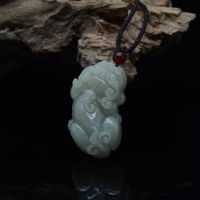 厂家直销新疆和田玉青白玉玉石貔貅挂件 玉器貔貅吊坠88004028