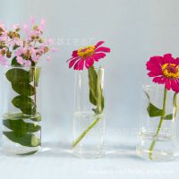 直銷 玻璃插花花器花瓶擺件 水晶玻璃花瓶 家居裝飾工藝品 可定制