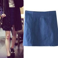 2015夏季新款 韓版女裝 高腰修身純色簡(jiǎn)約包臀牛仔短裙半身裙DDDD