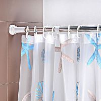 创意不锈钢直型杆卫生间浴室浴帘杆 伸缩杆简易窗帘杆阳台晾衣杆