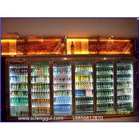 四门对开玻璃门水果柜 海口直冷酸奶饮料柜价格 徽点定做水果保鲜柜展示柜
