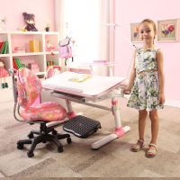 儿童学习桌椅套装 儿童房书桌组合写字台 可升降防近视 高密度板加长升级版经