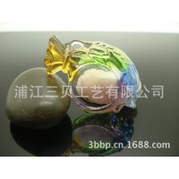 古法琉璃  胎发坠 胎毛吊坠 DIY琉璃胎毛坠 钱袋貔貅