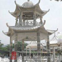 镇平石雕亭子一层两层 石石亭子 石雕凉亭可来样加工