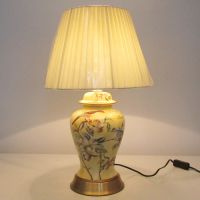 定制精美欧式台灯手绘花鸟陶瓷装饰灯卧室客厅装饰灯具