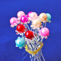 FS013 發(fā)飾 頭飾 新娘盤發(fā) 水鉆閃亮珍珠花朵U型發(fā)簪 韓版發(fā)飾