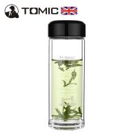 英国TOMIC/特美刻***柠檬玻璃杯 泡茶水杯双层水晶杯 正品