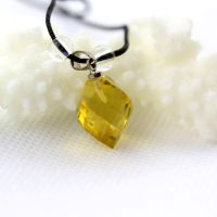 铭信 东海黄水晶S形切角吊坠项坠 晶体通透 ***长寿 财源滚滚