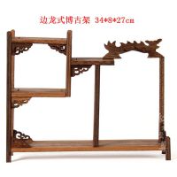 红木工艺小博古架实木底座展示紫砂壶茶壶架鸡翅木摆件多宝阁架子