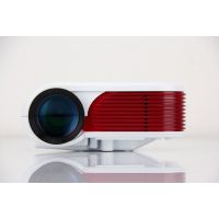 厂家直销高清迷你微型便携LED投影仪 1080P家用商务短焦投影机HX-868红白色