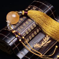 黄色水晶球车挂件 天然方解石车内饰品 手工 ***礼品 ******