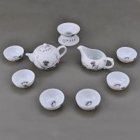 新品上市 陶瓷茶具 陶瓷茶具套装特价 秀荷清香10头功夫茶具 厂家批发直销价
