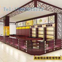 长期生产 高密度板烤漆参茸展柜 保健品展示柜加工定制 苏州参茸展柜定制