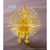 批發(fā) 孔雀 一帆風(fēng)順 帆船 玻璃天鵝 水晶禮品· 玻璃工藝品140