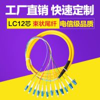 华伟lc12芯束状尾纤电信级15米单模束状光纤跳线小方头可定制