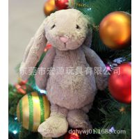 毛绒玩具厂供毛绒兔子玩具 节日咪兔 儿童玩具 灰色长耳朵毛兔子
