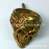 黄铜戒指加工|黄铜鬼头戒指|黄铜骷髅头饰品