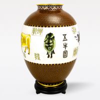京锐景泰蓝12寸斯坦五牛纳福瓶