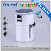 商务酒店***礼品 双USB接口大电流wifi转换插座 厂家型号SL-186W