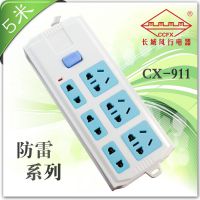 厂家直销批发 长城风行防雷系列插线板3C认证CX-911 6孔位5米