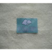 韩文卡通布标织唛服装布贴优质织标领标水洗标可定制log