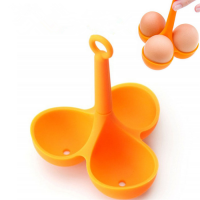 厂家定制三格硅胶煮蛋器 食品级耐高温硅胶蒸蛋托