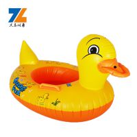 黄鸭坐艇坐圈安全加厚环保PVC儿童卡通充气游泳圈游泳辅助用品