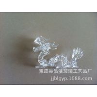 玻璃工藝品廠家直銷 現(xiàn)代中式水晶玻璃龍 家居裝飾擺件商務(wù)禮品