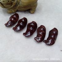 【檀之香】印度小叶紫檀雕件 手工雕刻四季豆小配件DIY水晶手链