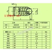 波珠螺丝 波仔介子 球头顶丝 M4M5M6M8M10M12M16 12.9级 库存