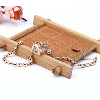 淘宝热卖韩版时尚合金手链 立方体电镀水钻手链 义乌饰品***混批