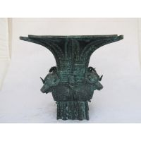 青铜器复古摆件 四羊方尊 酒樽 双羊尊 羊觥 龙虎尊古代酒器 现代家居装饰工艺品