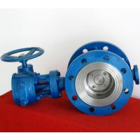 高壓三偏心碳鋼蝶閥D343H-25C 君昊手動渦輪法蘭硬密封蝶閥 【直銷】